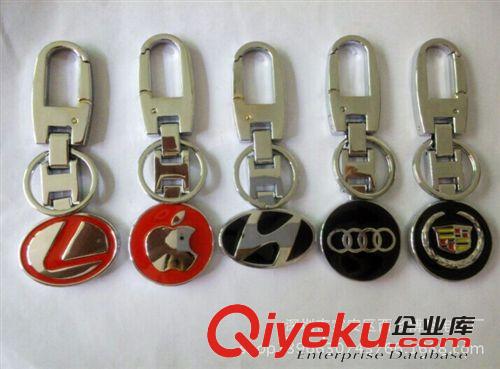 汽車鑰匙扣 雙面車標(biāo) 腰掛帶鑰匙環(huán)家車兩用 本田日產(chǎn)奧迪保時捷原始圖片2