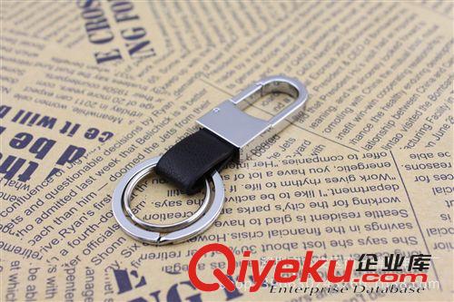 韓國(guó)小禮品時(shí)尚zp雙環(huán)腰掛男士汽車金屬鑰匙扣鑰匙鏈掛件廠家原始圖片3