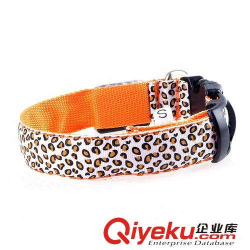 新品寵物用品豹紋發光項圈  LED閃光狗帶 狗狗項圈 斑點紋路熒光原始圖片3