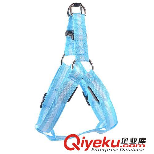 新款促銷LED發(fā)光狗胸背帶狗牽引繩狗鏈狗背帶泰迪狗帶寵物胸背帶