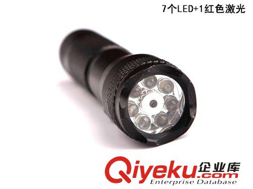 7LED強光手電 紅個激光手電/鐳射 小手電 迷你紅激光2用原始圖片3