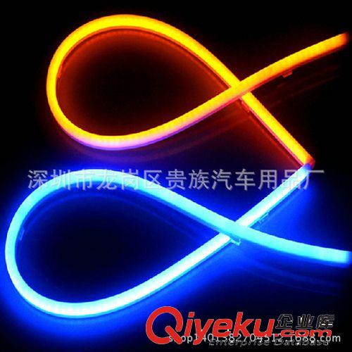 批發汽車LED前大燈改裝 氛圍燈 硅膠導光條 淚眼燈 眉燈 45CM長