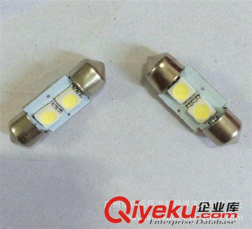 汽車雙尖LED頂燈2SMD閱讀燈5050照明燈牌照燈泡尾箱燈3芯片門燈原始圖片2