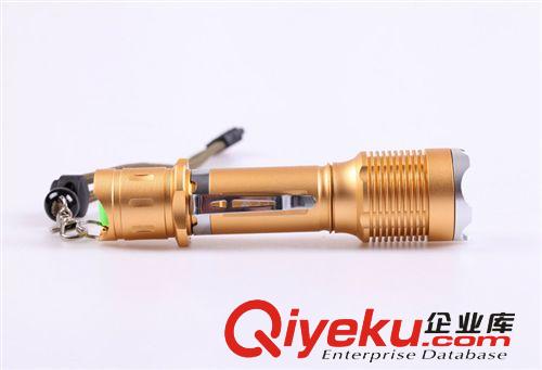 土豪金18650伸縮變焦遠射戶外LED強光騎行迷你可充電zp手電筒原始圖片2