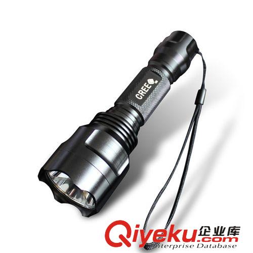 [廠家定制] tj供應塑料光杯遠射王 充電 防水神火C8強光手電筒原始圖片2