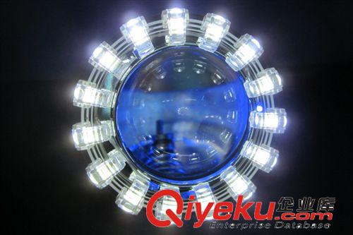 2.8寸雙天使眼蓮花款汽車大燈透鏡HID Projector lens H1 H4 H7原始圖片2