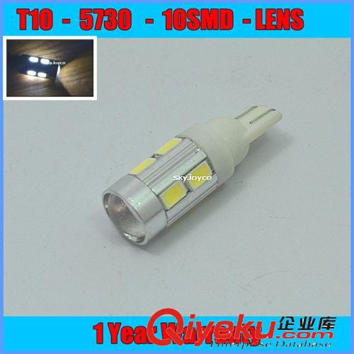 Ebay/aliexpress led車燈 W5W T10-5730-10SMD透鏡示寬燈