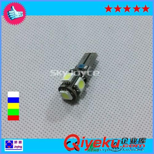 廠家直銷 汽車燈 T10帶解碼 5SMD LED示寬燈 儀表燈 門燈原始圖片2