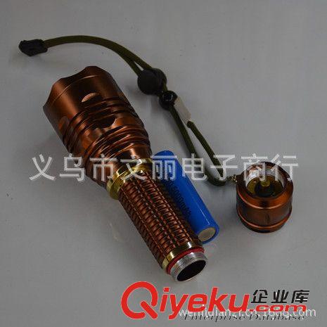 熱銷進(jìn)口CREEzpT6 防水強(qiáng)光手電筒 LED手電筒批發(fā) 航空鋁合金原始圖片2