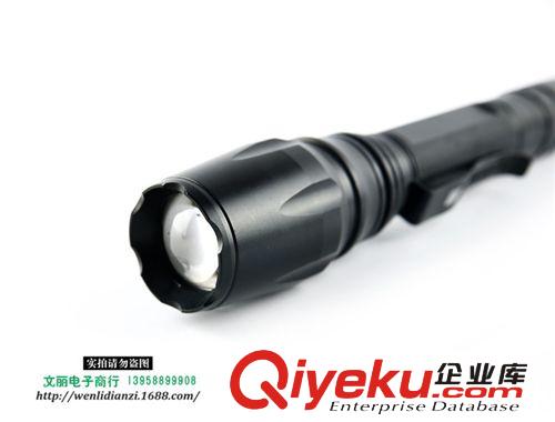 超級(jí)變焦王CREE T6強(qiáng)光手電筒批發(fā) 伸縮變焦手電原始圖片2