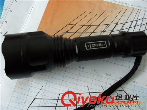 廠家直銷：C8 CREE XML T6 led手電筒 一年保修 充電防水電筒