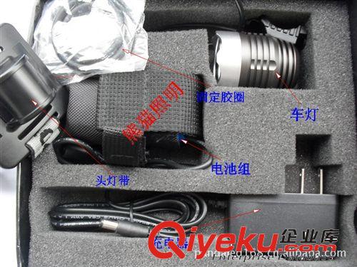 cree t6 1200LM自行車前燈，礦燈，山地車燈戶外照明 t6自行車燈原始圖片3
