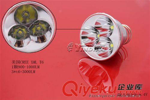 53MM一體化成品燈膽 CREE 3*T6 3000lm 超高亮 電動車 摩托車大燈