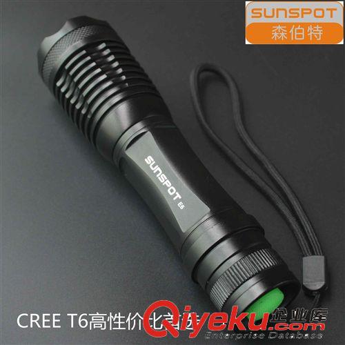 廠家手電直銷 騎行手電筒 CREE T6強光手電 5檔變焦 led手電筒E6