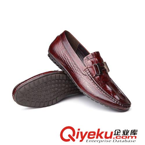 單鞋 HANMCE/漢慕思 鱷魚(yú)紋zp豆豆鞋 英倫男鞋休閑開(kāi)車鞋 廠家直銷