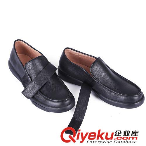 11月新款 東莞鞋廠爆款批發(fā) 低幫套腳休閑皮鞋 頭層牛皮魔術(shù)貼男鞋新款上市原始圖片3