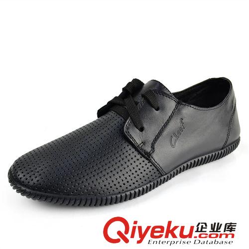 系帶鞋 工廠 現(xiàn)貨批發(fā) 網(wǎng)眼夏季透氣休閑鞋 zp鏤空軟皮鞋 透氣男鞋原始圖片2