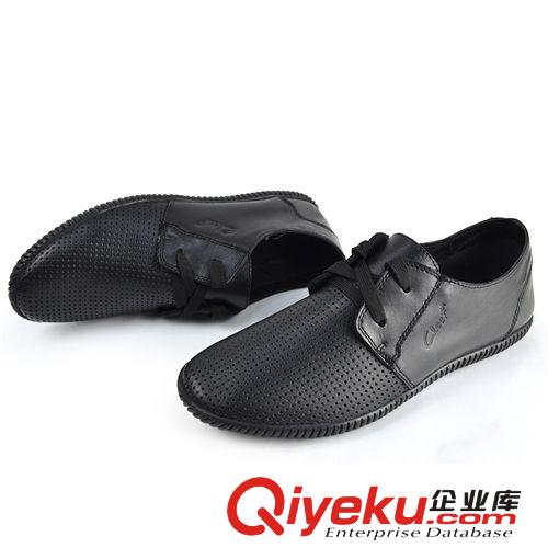 系帶鞋 工廠 現(xiàn)貨批發(fā) 網(wǎng)眼夏季透氣休閑鞋 zp鏤空軟皮鞋 透氣男鞋原始圖片3
