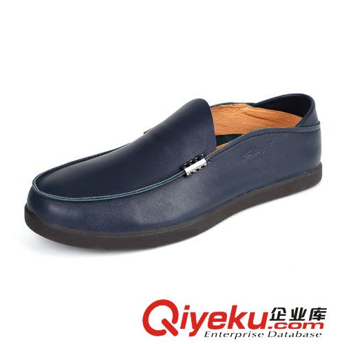 套腳鞋 爆款一件代發(fā) 潮男休閑鞋 牛皮懶人鞋 套腳zp鞋子 男休閑皮鞋原始圖片2