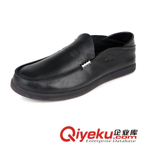 套腳鞋 爆款一件代發(fā) 潮男休閑鞋 牛皮懶人鞋 套腳zp鞋子 男休閑皮鞋原始圖片3