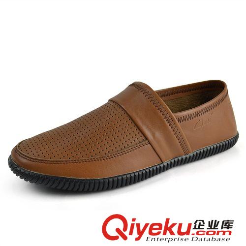 套腳鞋 工廠原單夏季鏤空網(wǎng)眼男鞋 英倫zp單層牛皮鞋子 男士透氣皮鞋