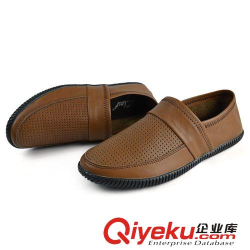 套腳鞋 東莞工廠批發(fā) 男士夏季透氣鞋 zp套腳懶人鞋 打孔鏤空網(wǎng)眼皮鞋原始圖片2