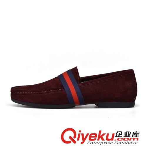 鎮(zhèn)店之寶 索牧新款男士套腳商務(wù)休閑鞋 駕車豆豆鞋 英倫反絨牛皮男皮鞋單鞋