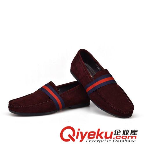 鎮(zhèn)店之寶 索牧新款男士套腳商務(wù)休閑鞋 駕車豆豆鞋 英倫反絨牛皮男皮鞋單鞋