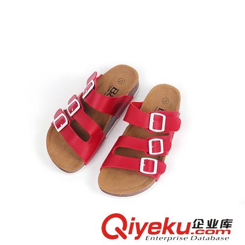 家居拖鞋 tj牛皮軟木拖鞋 室內(nèi)外防滑人字拖鞋 皮帶扣涼鞋