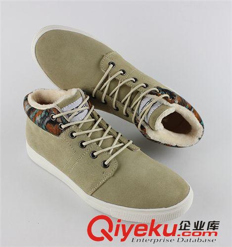 男單鞋 C110春季新品休閑男鞋手工縫線系帶反絨皮英倫時尚板鞋潮鞋男