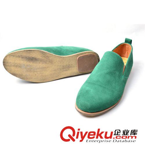 男鞋 鐵木王男款豆豆鞋 套腳豆豆鞋zp韓版流行反毛皮帆船鞋原始圖片2