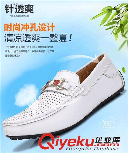 風(fēng)格分類 秋季豆豆鞋男鞋真皮磨砂透氣休閑鞋男韓版潮流駕車懶人鞋代理批發(fā)原始圖片2