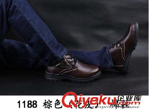 登山系列 廠家直銷(xiāo)淘寶爆款冬季男棉鞋批發(fā) 男高幫頭層牛皮男保暖棉鞋批發(fā)原始圖片2