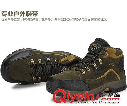 登山系列 秋冬季zp牛皮戶外休閑鞋防滑防水耐磨徒步登山鞋男女高幫情侶鞋原始圖片2