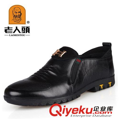 老人頭男皮鞋 老人頭皮鞋批發(fā) 2014新款男士zp休閑懶人鞋潮 商務(wù)休閑皮鞋韓版原始圖片2