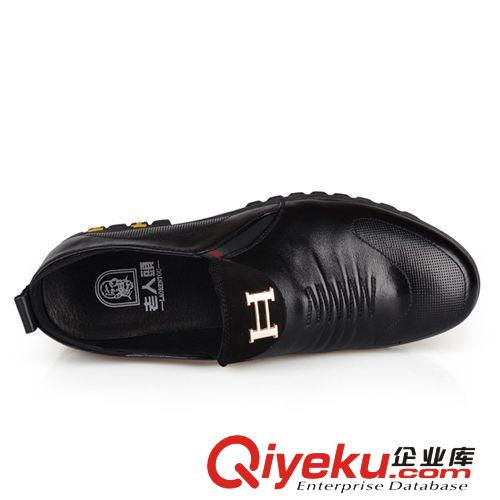 老人頭男皮鞋 老人頭皮鞋批發(fā) 2014新款男士zp休閑懶人鞋潮 商務(wù)休閑皮鞋韓版原始圖片3