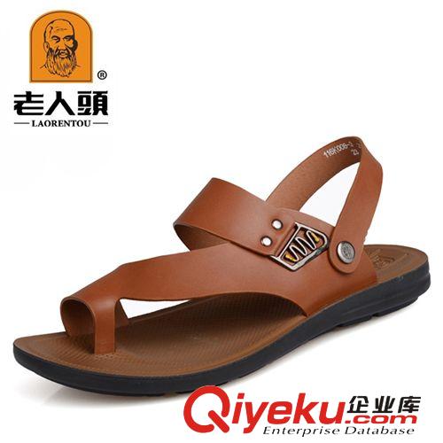 老人頭男涼鞋 批發(fā)老人頭zp 男士涼鞋沙灘鞋批發(fā)男涼拖兩用夾趾潮流涼鞋批發(fā)