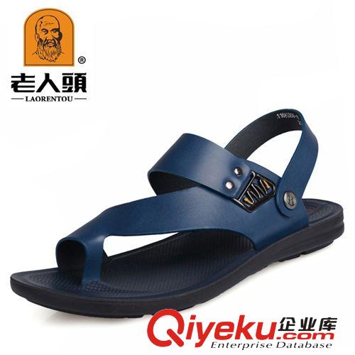 老人頭男涼鞋 批發(fā)老人頭zp 男士涼鞋沙灘鞋批發(fā)男涼拖兩用夾趾潮流涼鞋批發(fā)原始圖片2