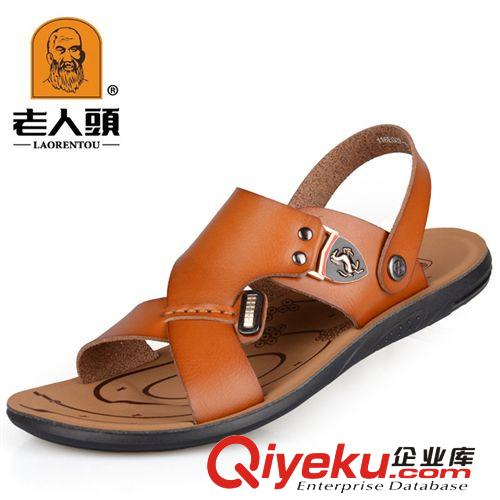 老人頭男涼鞋 批發(fā)老人頭zp 男士涼鞋沙灘鞋批發(fā)男涼拖兩用夾趾潮流涼鞋批發(fā)