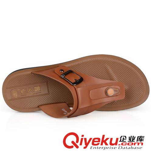 老人頭男涼鞋 老人頭zp人字拖批發(fā) 男士涼鞋批發(fā) zp夏季皮涼鞋男沙灘鞋批發(fā)原始圖片3