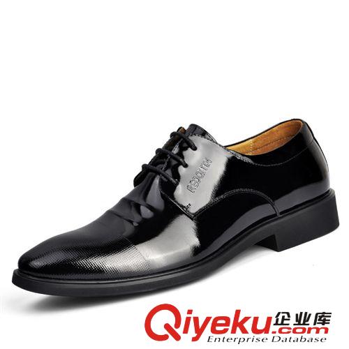 TS紅蜻蜓 批發 男皮鞋真皮尖頭系帶男士皮鞋商務英倫結婚鞋亮皮鞋2014新款原始圖片2