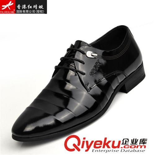 TS紅蜻蜓 批發 男皮鞋真皮尖頭系帶男士皮鞋商務英倫結婚鞋亮皮鞋2014新款