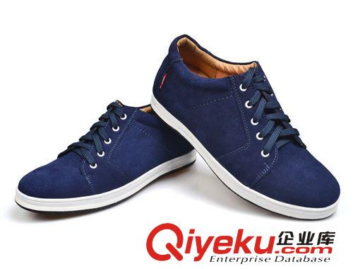 低幫鞋 潮流時(shí)尚隱形男士內(nèi)增高鞋男鞋潮流休閑鞋英倫反絨皮鞋子批發(fā)原始圖片3
