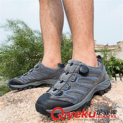 掌柜推薦 戶外登山鞋男鞋 厚底旋轉(zhuǎn)鈕扣徙步鞋透氣網(wǎng)面山地越野運動休閑鞋原始圖片2