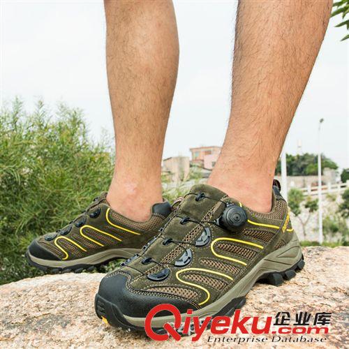 掌柜推薦 戶外登山鞋男鞋 厚底旋轉(zhuǎn)鈕扣徙步鞋透氣網(wǎng)面山地越野運動休閑鞋原始圖片3