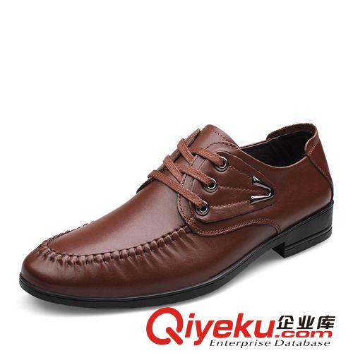 10月新款 尖頭系帶黑皮鞋 英倫潮流低幫男鞋頭層牛皮商務(wù)正裝婚慶鞋工作鞋原始圖片3