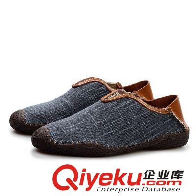 時(shí)尚板鞋 夏季新款男士休閑鞋帆布鞋男 韓版復(fù)古潮流時(shí)尚潮鞋超軟底透氣原始圖片2