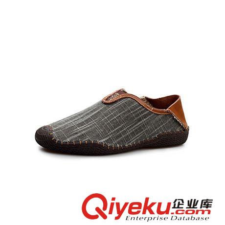 時(shí)尚板鞋 夏季新款男士休閑鞋帆布鞋男 韓版復(fù)古潮流時(shí)尚潮鞋超軟底透氣原始圖片3