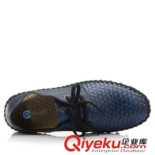 休閑鞋 一件代發(fā)外貿(mào)新款男鞋 休閑皮鞋 手工編織男士皮鞋 駕車鞋原始圖片3