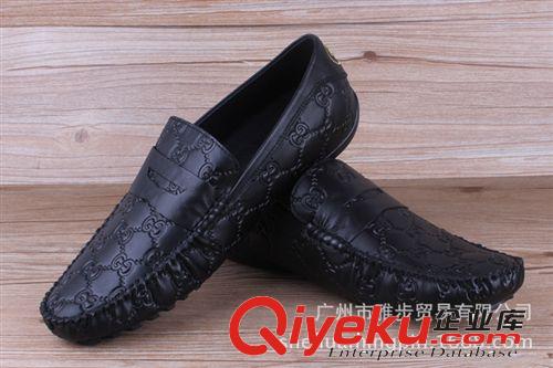 船鞋/豆豆鞋/懶人鞋 廣州批發(fā)零售 免費(fèi)一件代發(fā) 壓花牛皮套腳船鞋男士豆豆鞋駕車(chē)鞋原始圖片3